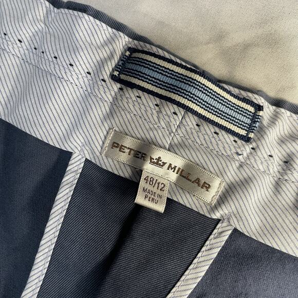 Peter Millar Men’s Size 48x12 Shorts Blue Chino Golf Winston Washed MC0B31 - Picture 3 of 6